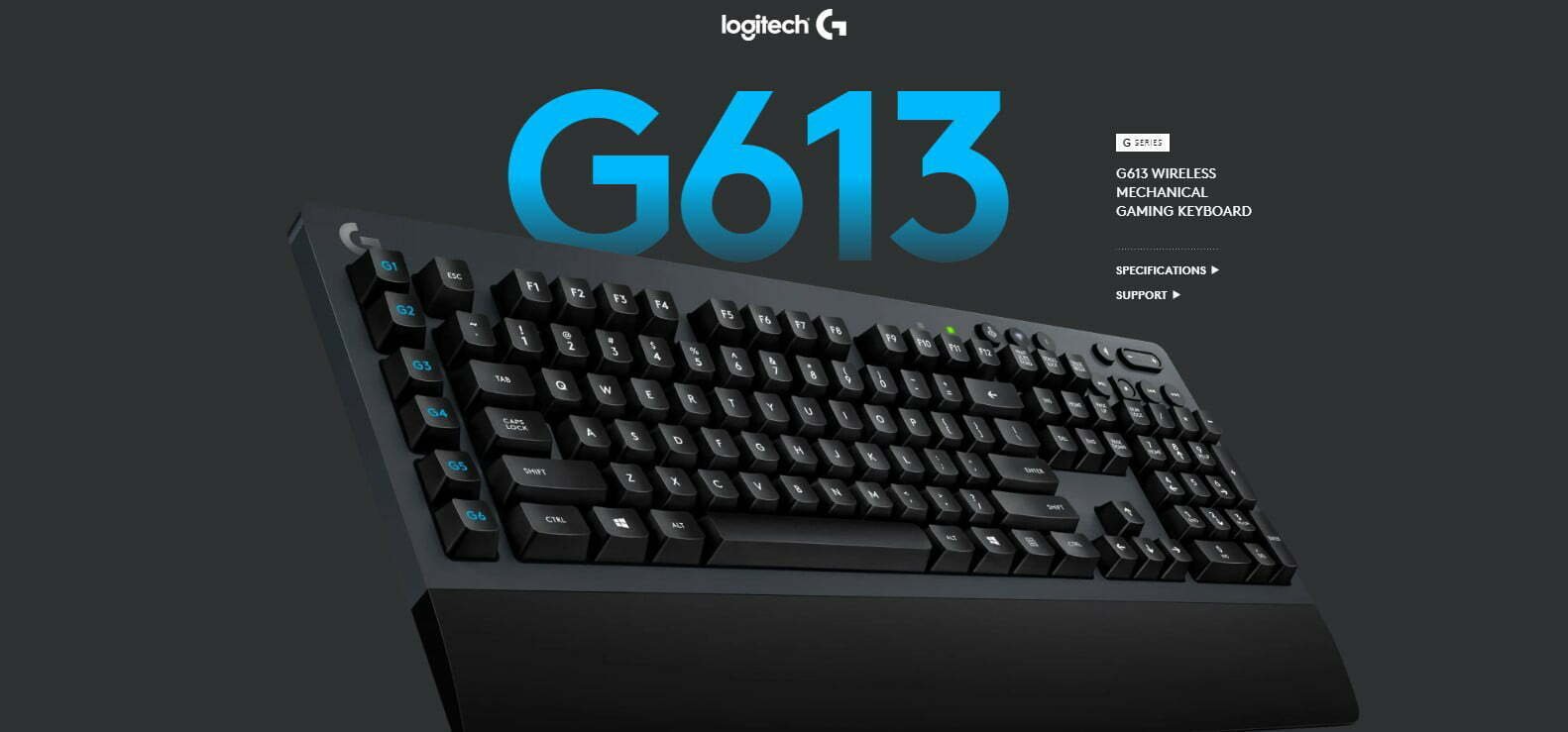 Logitech G613 WIRELESS MECHANICAL GAMING KEYBOARD