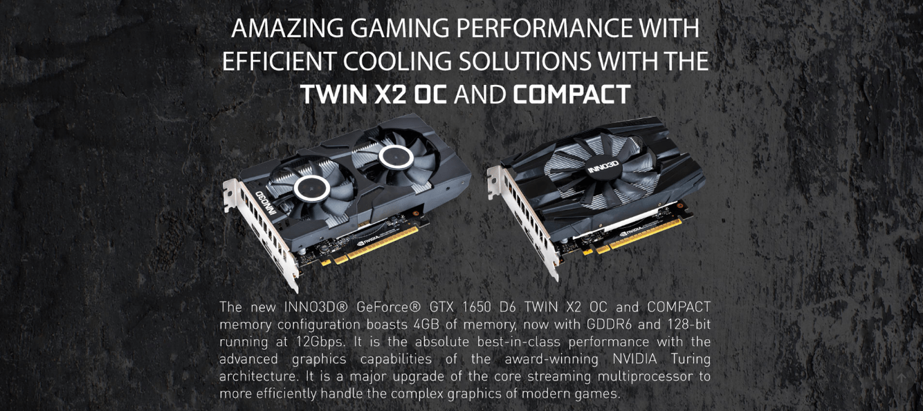 INNO3D GEFORCE GTX 1650 GDDR6 TWIN X2 OC