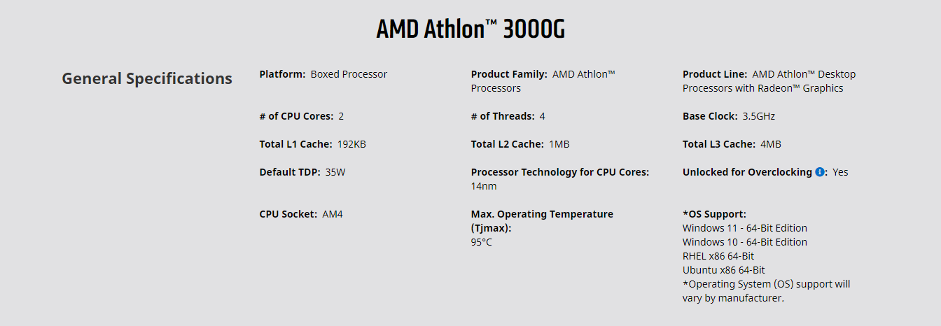 amd athlon with vega graphics 3000g