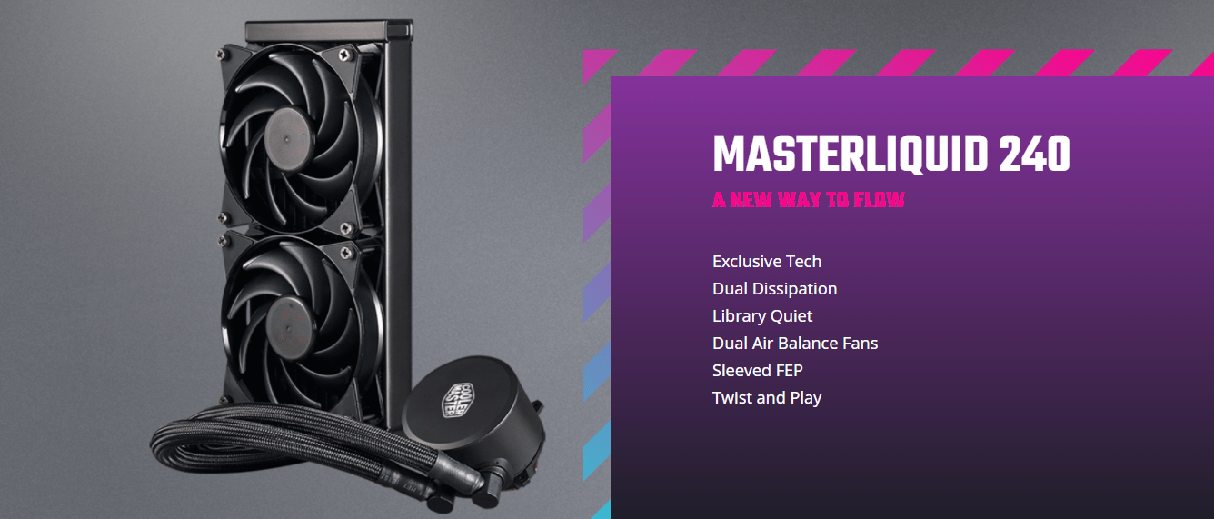 cooler master masterliquid 240 cpu cooler