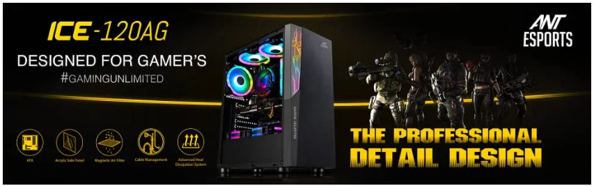 Ant Esports ICE-120AG Mid Tower Gaming Cabinet