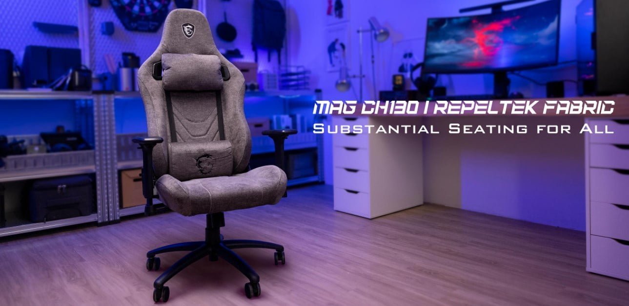 MSI MAG CH130 I Repeltek Fabric Gaming Chair