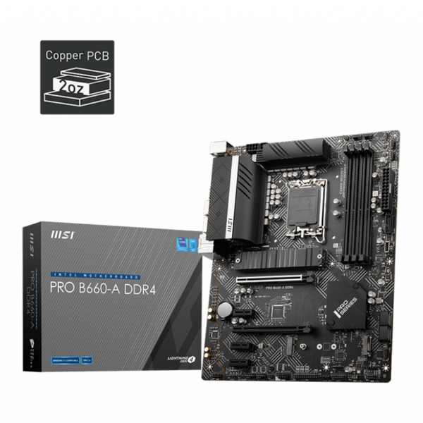 MSI Pro B660 A DDR4 Intel Motherboard Windows 11 Compatible