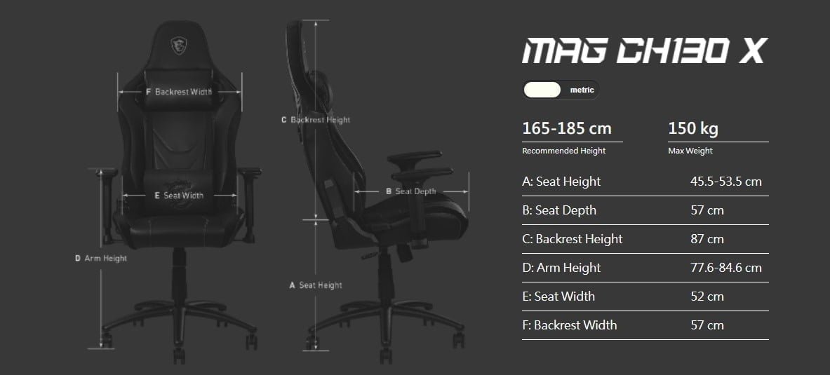 msi mad ch 130 x gaming chair