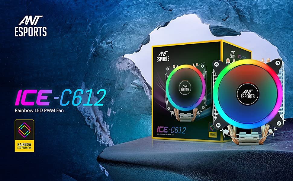 Ant Esports ICE-C612 With RGB LED PWM CPU Cooler