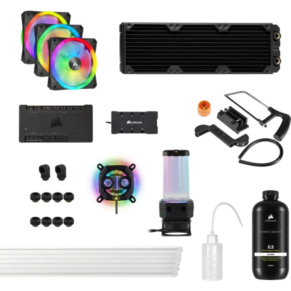 HYDRO X SERIES iCUE XH305i RGB PRO Custom Cooling Kit — Black
