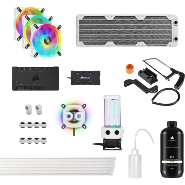 HYDRO X SERIES iCUE XH305i RGB PRO Custom Cooling Kit — white